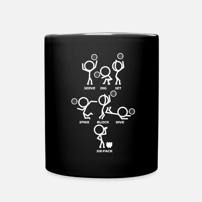 Volleyball Spieler - Tasse einfarbig - Schwarz