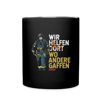 Fire Brigade Gaffer - Full Colour Mug - black - Front