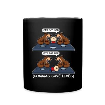 Grammaire Orthographe Drôle - Mug uni - noir - Devant