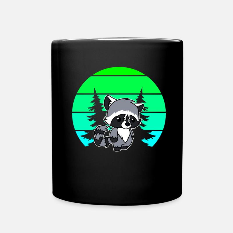 raccoons - Full Colour Mug - black