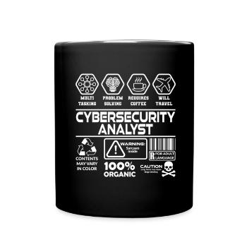 Internet security analyst - Full Colour Mug - black - Front