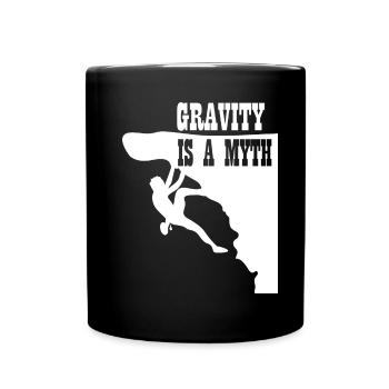 La gravité est un mythe - Mug uni - noir - Devant