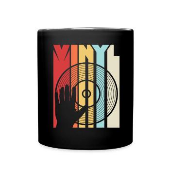 Vinyl Schallplatte - Tasse einfarbig - Schwarz - Vorne