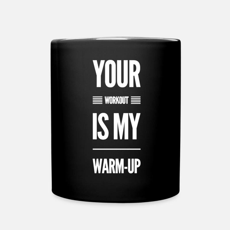 Fitness Lustiger Spruch - Tasse einfarbig - Schwarz