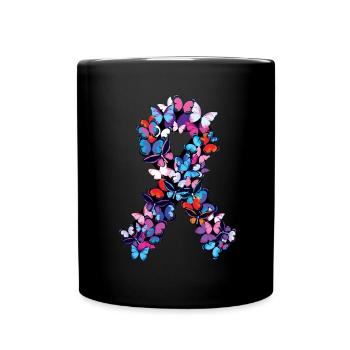 Breast cancer awareness - Full Colour Mug - black - Front