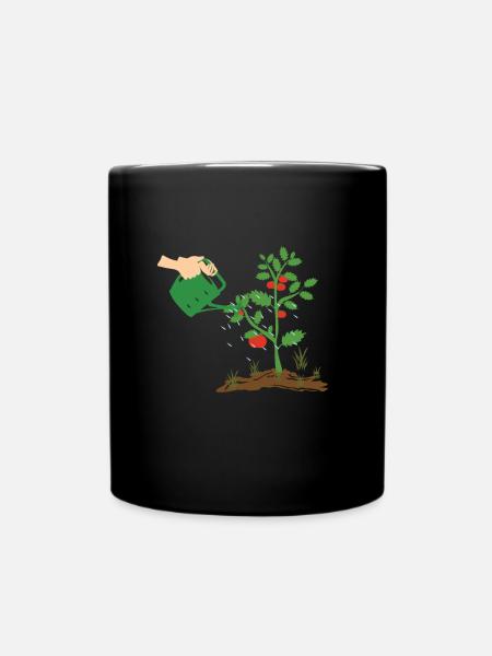 Garten Tomaten - Tasse einfarbig - Schwarz