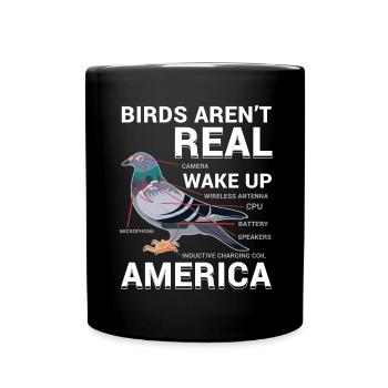 Pigeons De Conspiration Drôle - Mug uni - noir - Devant