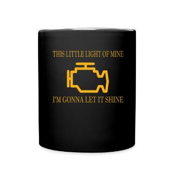 Moteur lampe d'avertissement - Mug uni - noir - Devant