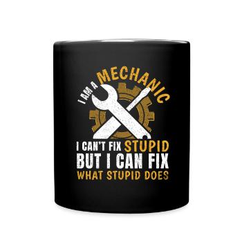 Je suis un mécanicien - Mug uni - noir - Devant