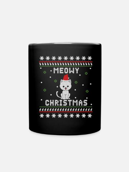 Chats de Noël laids - Mug uni - noir