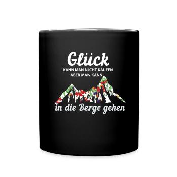 Glück Kann Man Nicht Kaufen - Tasse einfarbig - Schwarz - Vorne