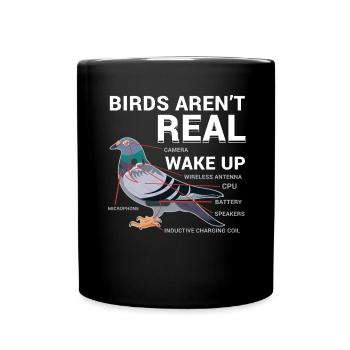 Pigeons De Conspiration Drôle - Mug uni - noir - Devant