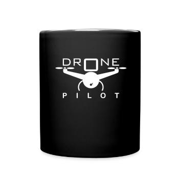Drone pilot flying - Full Colour Mug - black - Front