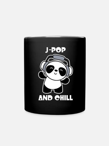 J-Pop And Chill Kawaii Panda - Tasse einfarbig - Schwarz