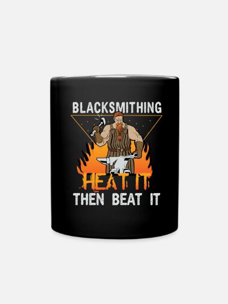 Schmieden - Tasse einfarbig - Schwarz