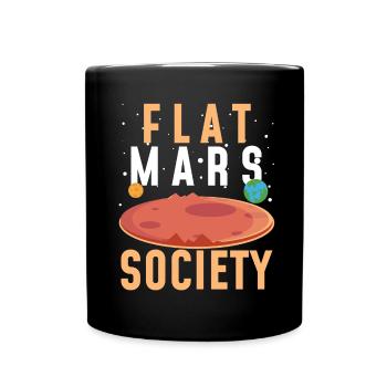Société Mars plat - Mug uni - noir - Devant