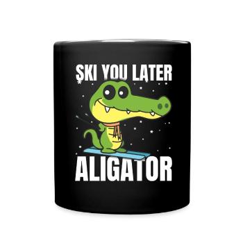 Ski driving Funny - Full Colour Mug - black - Front