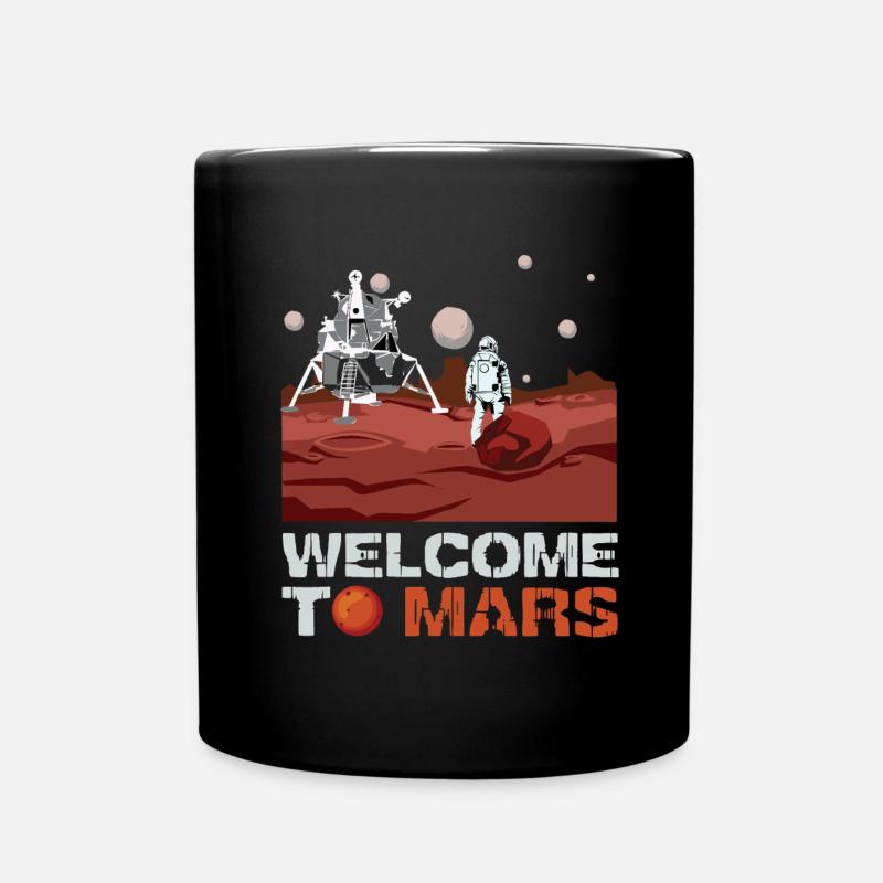 Mars Willkommen - Tasse einfarbig - Schwarz