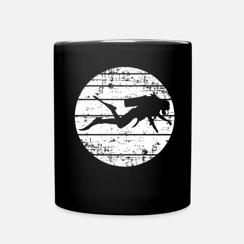 Diving silhouette - Full Colour Mug - black