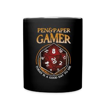 Pen And Paper Gamer - Full Colour Mug - black - Front