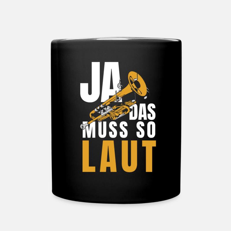 Trompete - Tasse einfarbig - Schwarz