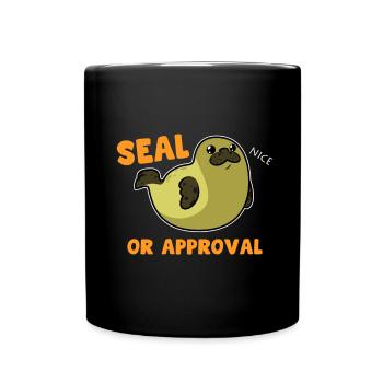 Seal Of Approval - Full Colour Mug - black - Front