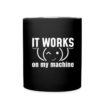 Computer Lustig - Tasse einfarbig - Schwarz - Vorne