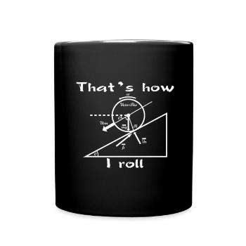 Physik Mathe Lustig - Tasse einfarbig - Schwarz - Vorne