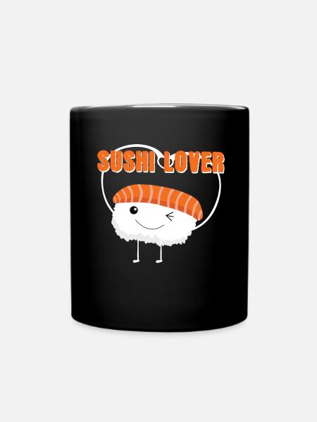 Sushi lover - Full Colour Mug - black