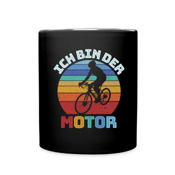 Ich Bin Der Motor Fahrradfahrer - Tasse einfarbig - Schwarz - Vorne