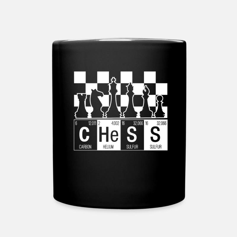 Schach - Tasse einfarbig - Schwarz