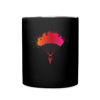Creativity parachutist - Full Colour Mug - black - Front