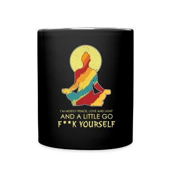 Méditation de yoga intérieure calme vous baise - Mug uni - noir - Devant