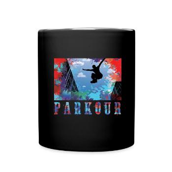 Parkour - Mug uni - noir - Devant