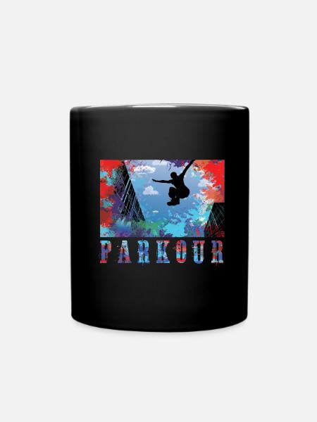 Parkour - Tasse einfarbig - Schwarz