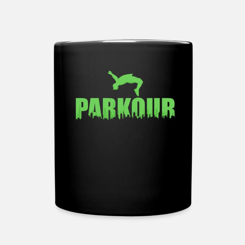 Parkour Running - Full Colour Mug - black