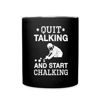 Snooker pool athlete - Full Colour Mug - black - Front