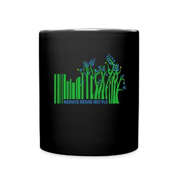 Reduce And Recycle - Full Colour Mug - black - Front