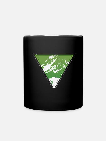 Berg Abstrakt - Tasse einfarbig - Schwarz