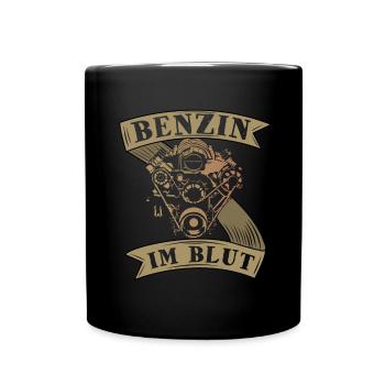 petrol in the blood - Full Colour Mug - black - Front