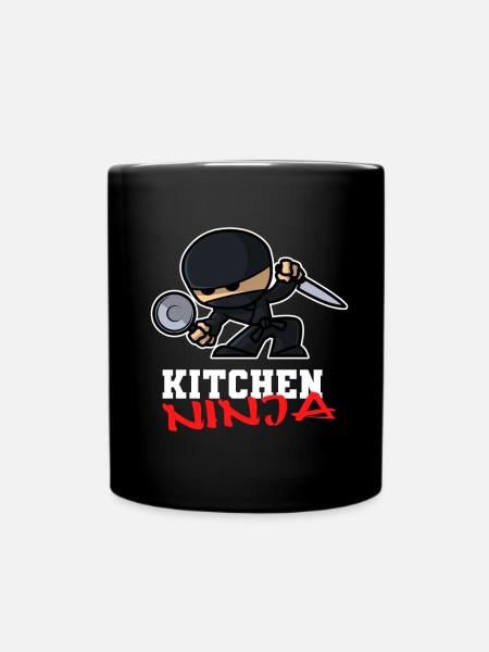 Kitchen ninja - Full Colour Mug - black