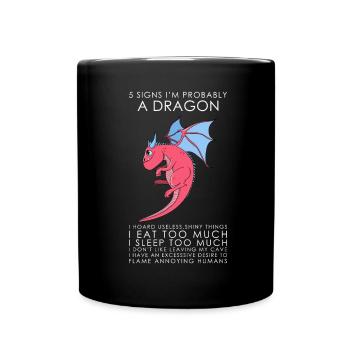 Ich Bin Ein Drache - Tasse einfarbig - Schwarz - Vorne