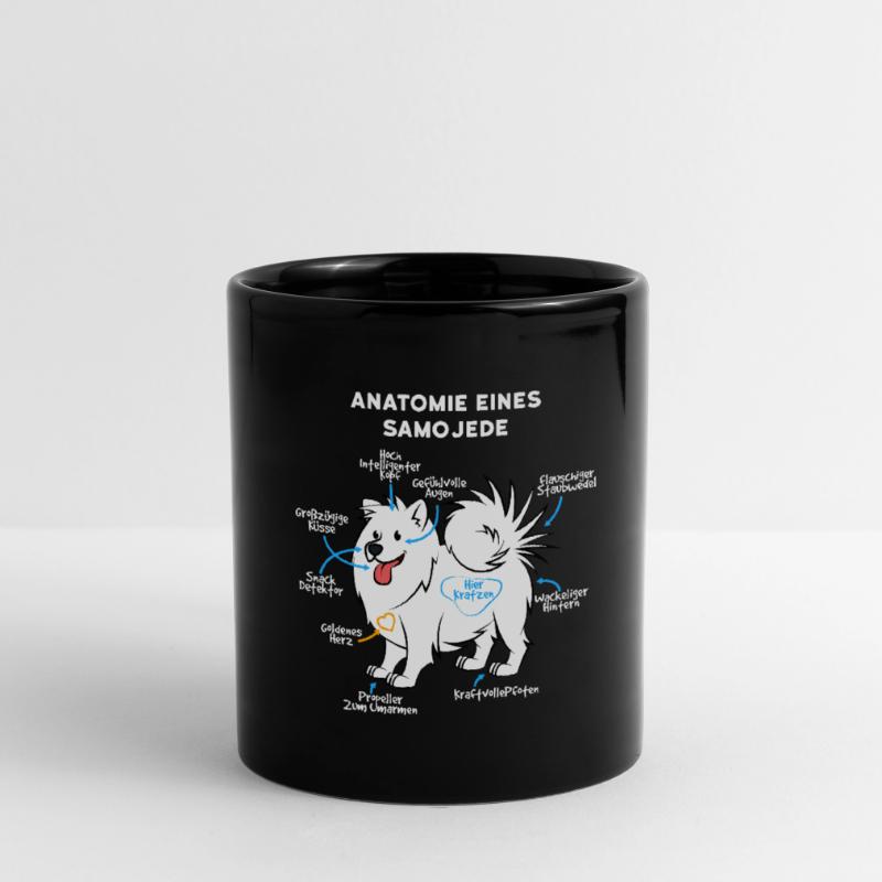 Anatomie Eines Samojede Tasse einfarbig