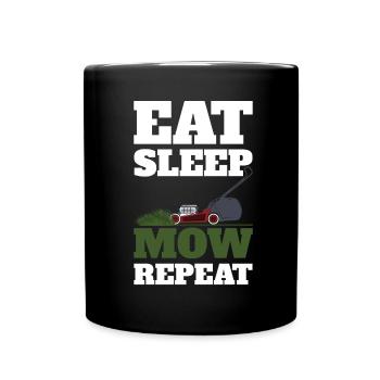 Lawn Mowing Funny - Full Colour Mug - black - Front