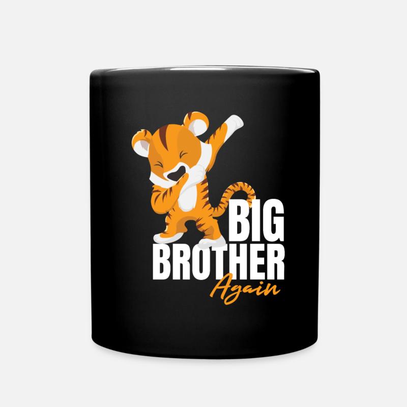Nochmal Großer Bruder - Tasse einfarbig - Schwarz