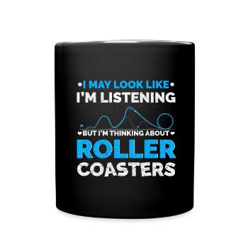 montagnes russes - Mug uni - noir - Devant