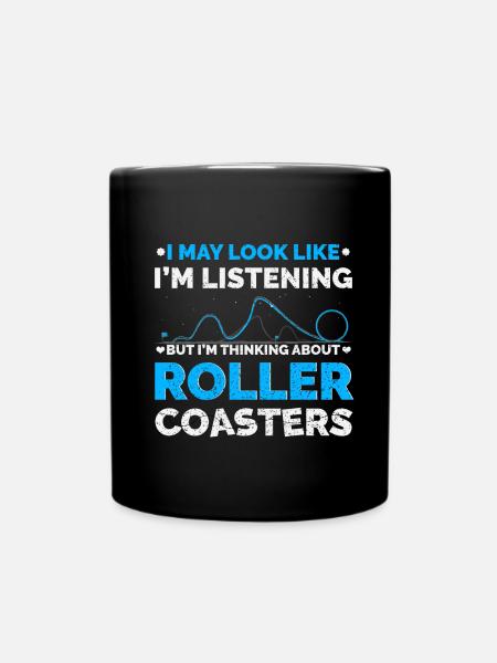 roller coaster - Full Colour Mug - black