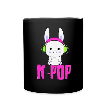 K-pop bunny music - Full Colour Mug - black - Front