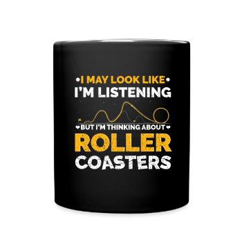 Passionné de montagnes russes - Mug uni - noir - Devant