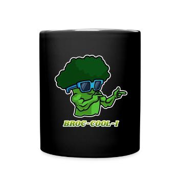 Bro Brokkoli - Tasse einfarbig - Schwarz - Vorne